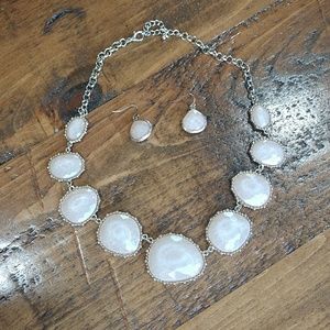 Blush Gold/Pink Necklace and Earrings